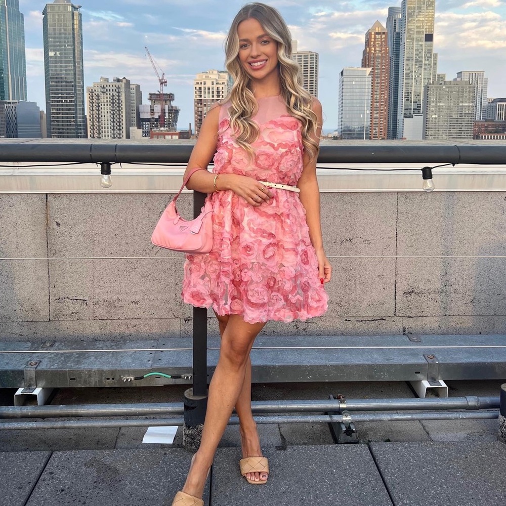 Stunning pink dress - floral / princess / dreamy dress / flowy